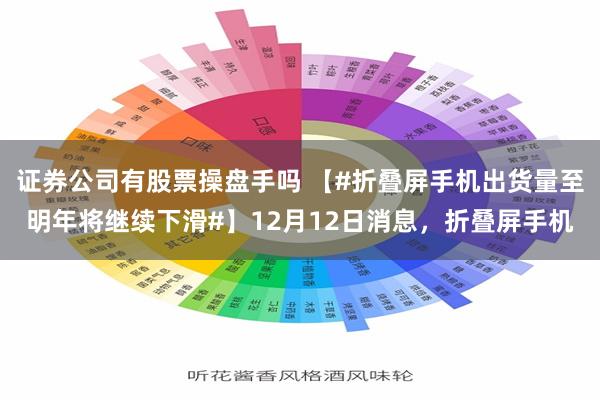 证券公司有股票操盘手吗 【#折叠屏手机出货量至明年将继续下滑#】12月12日消息，折叠屏手机