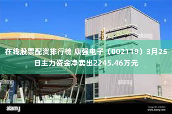 在线股票配资排行榜 康强电子（002119）3月25日主力资金净卖出2245.46万元