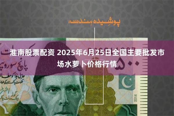 淮南股票配资 2025年6月25日全国主要批发市场水萝卜价格行情