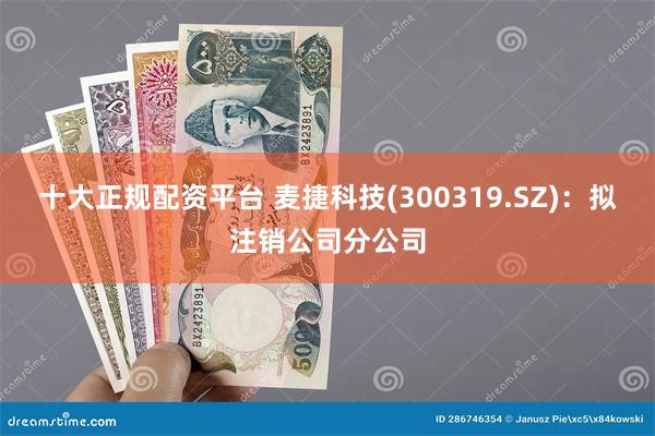 十大正规配资平台 麦捷科技(300319.SZ)：拟注销公司分公司