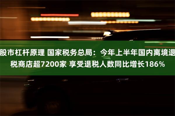 股市杠杆原理 国家税务总局：今年上半年国内离境退税商店超7200家 享受退税人数同比增长186%