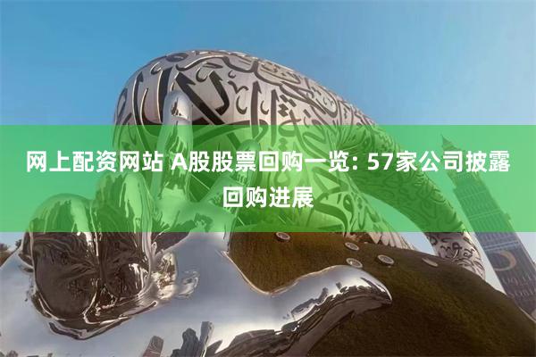 网上配资网站 A股股票回购一览: 57家公司披露回购进展