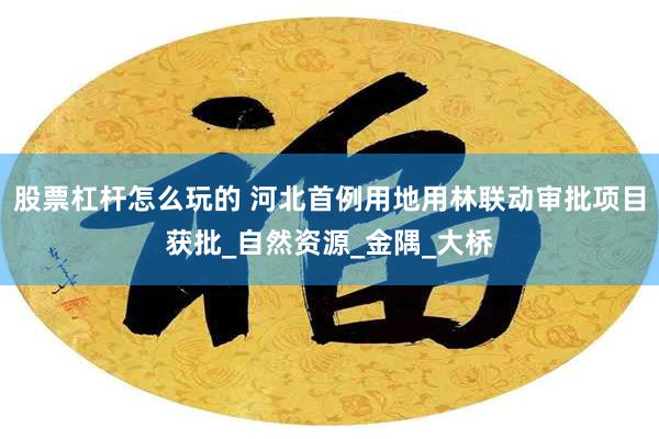 股票杠杆怎么玩的 河北首例用地用林联动审批项目获批_自然资源_金隅_大桥