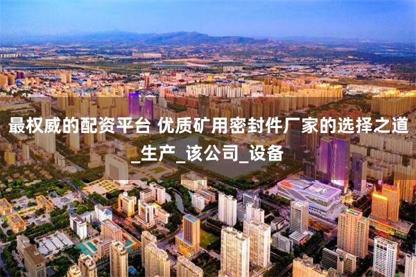 最权威的配资平台 优质矿用密封件厂家的选择之道_生产_该公司_设备